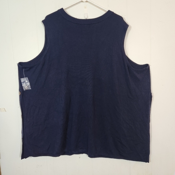 J Jason Wu Fisherman Tunic Sleeveless Knit Top Side Button Detail Size 5x - Picture 3 of 14